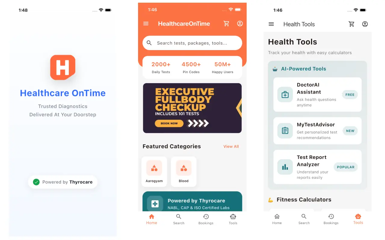 HealthcareOnTime Mobile App Development