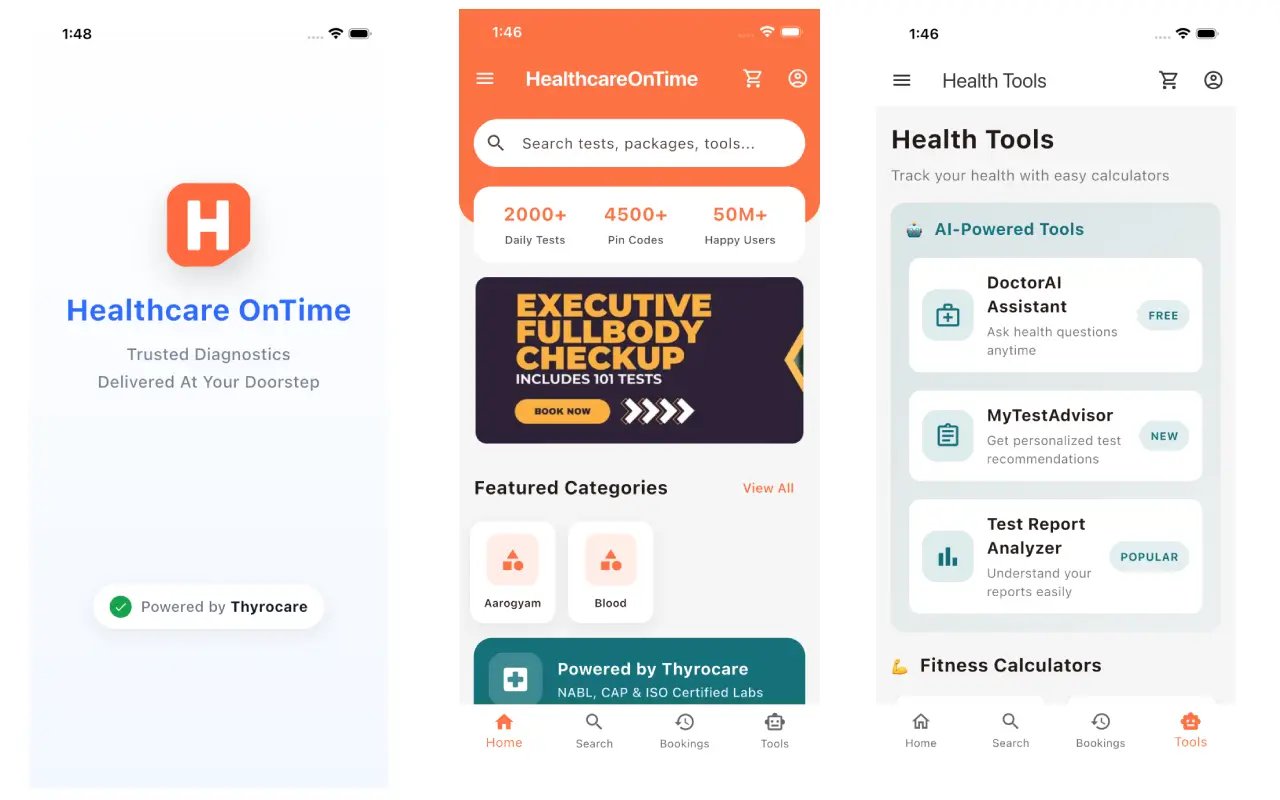 HealthcareOnTime Mobile App Development